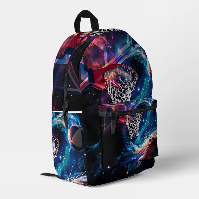 Sac À Dos Imprimé Galaxy Starry Sky Basketball Game (Coin arrière gauche)