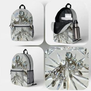 Sac À Dos Imprimé Glamour de cristal avec initiales personnalisées