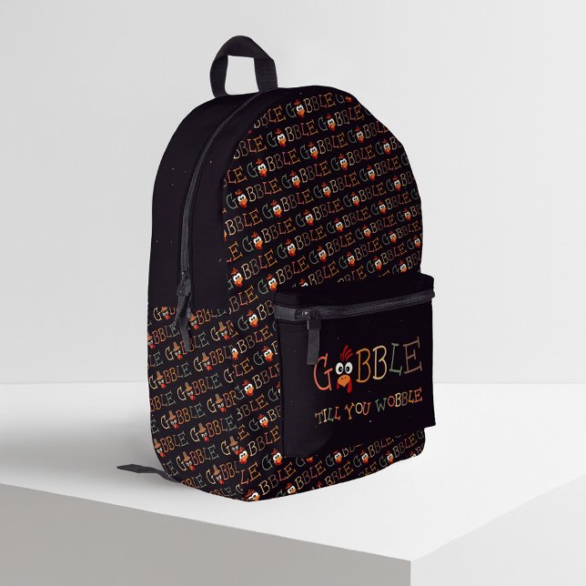Sac À Dos Imprimé Gobble Gobble Till You Wobble Funny Thanksgiving (Créateur téléchargé)