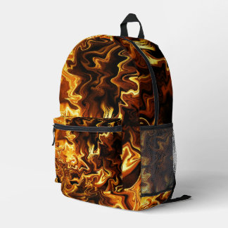 Sac À Dos Imprimé Golden Flow – Molten Energy Art