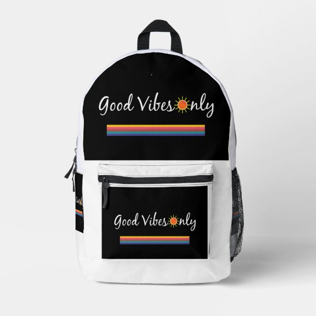 Sac À Dos Imprimé Good Vibes Only Backpack (Recto)