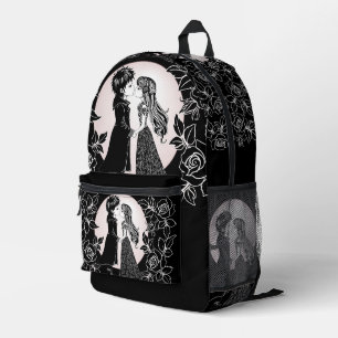 Sac À Dos Imprimé Gothique Emo Enfants Kiss Valentine's Day