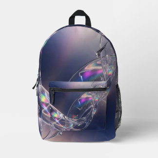 Sac À Dos Imprimé Gouttelette de verre liquide ondulée - Abstraction