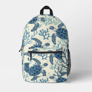 Sac À Dos Imprimé Gracity Sea Turtle et Coral Design
