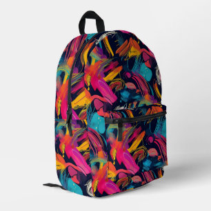 Sac À Dos Imprimé Graffiti éclaboussé de chaos vif