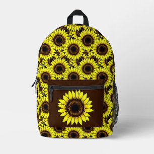 Sac À Dos Imprimé Grand Tournesol Jaune Doré