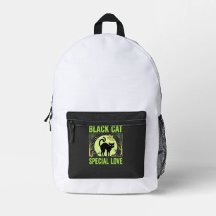 Sac À Dos Imprimé Graphisme d'amour spécial chat noir Halloween