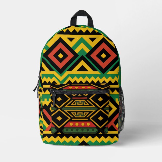 Sac À Dos Imprimé Gras Afrique (Recto)