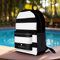 Gras moderne noir blanc rayé Motif avec coeur