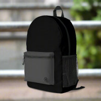 Gray noir personnalisé Monogramme initial Fitness