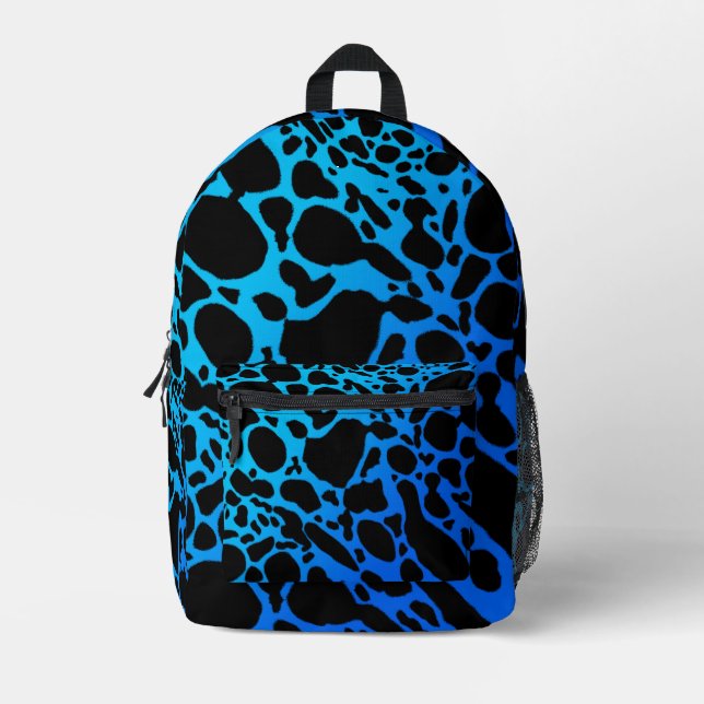 Sac À Dos Imprimé Grenouille à tarte à poison bleu (Recto)