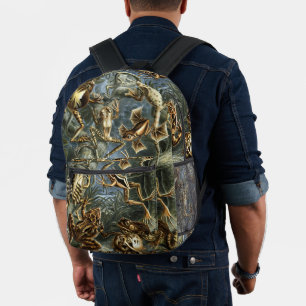 Sac À Dos Imprimé Grenouilles et crapauds vintage Batrachia par Erns