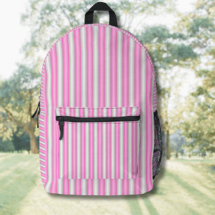 Sac À Dos Imprimé Grilles roses néon modernes avec effet 3D