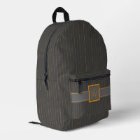 Gris avec rayures orange