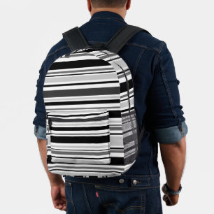 Sac À Dos Imprimé Gris blanc noir varié