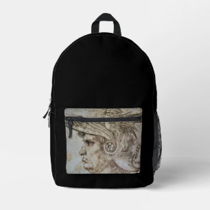Sac À Dos Imprimé Guerrier casqué de Léonard 