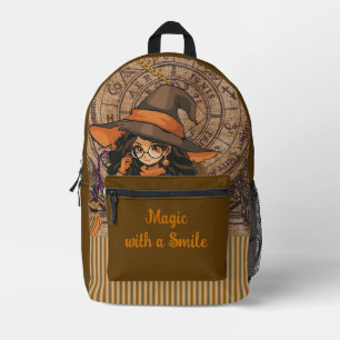 Sac À Dos Imprimé Halloween, Magie avec un Sourire , Sorcellerie Mig