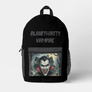 Sac À Dos Imprimé Halloween, Vampire assoiffé de sang, Épouvantable 