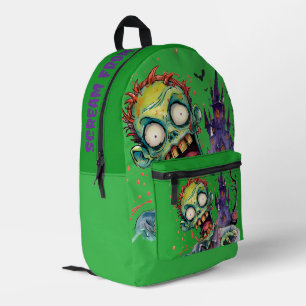 Sac À Dos Imprimé Halloween, Zombie,Hurlement du château pourpre ,