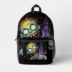 Sac À Dos Imprimé Halloween, Zombie,Hurlement du château pourpre ,