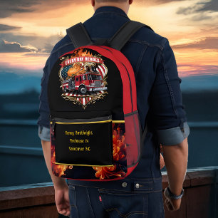 Sac À Dos Imprimé Héros de tous les jours Les pompiers américains en