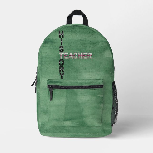 Sac À Dos Imprimé Histoire Enseignant Retour à l'école Chalkboard sa (Recto)