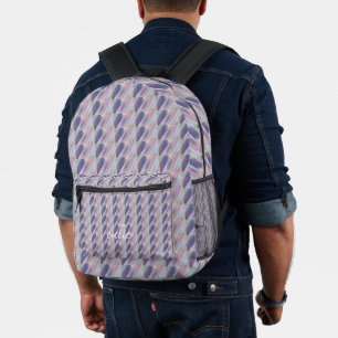 Sac À Dos Imprimé Holographique Fille Rayée Mignonne