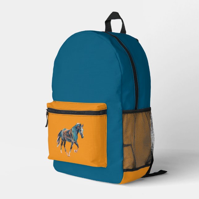 Sac À Dos Imprimé Horse Backpack Bag (Coin arrière droit)