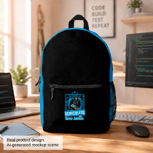 Sac À Dos Imprimé Humour de développeur singe drôle sans serveur