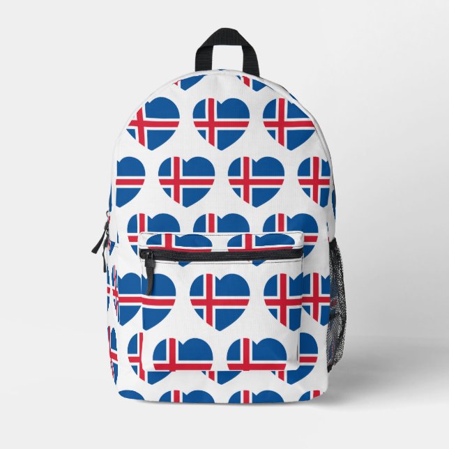 Sac À Dos Imprimé Iceland Heart Flag (Recto)