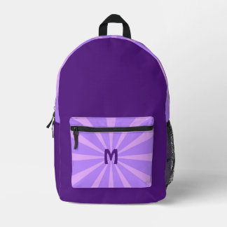 Sac À Dos Imprimé illusion optique violet personnalisée moderne