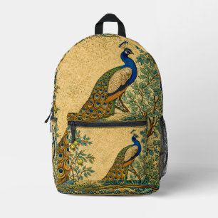 Sac À Dos Imprimé Illustration botanique de paon Art nouveau