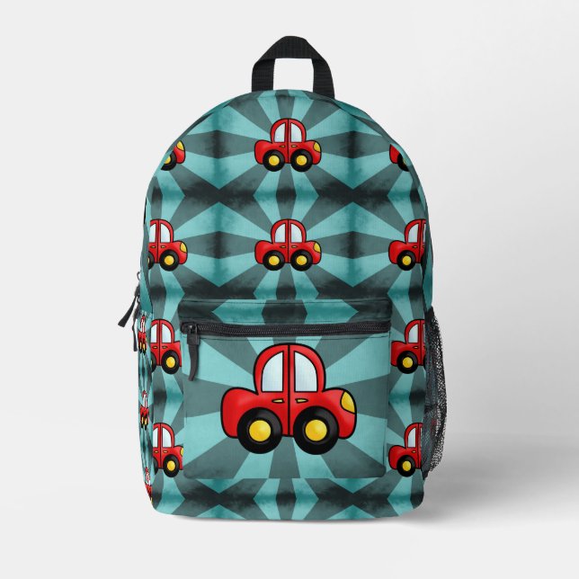 Sac À Dos Imprimé Illustration de voiture (Recto)