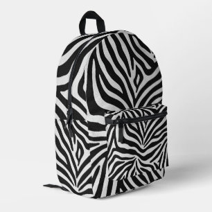 Sac À Dos Imprimé Impression audacieuse en noir et blanc à motif zèb