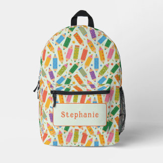 Sac À Dos Imprimé Impression Crayon personnalisable