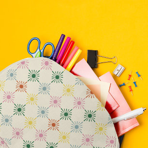 Sac À Dos Imprimé Impression florale géométrique en fleur rétro