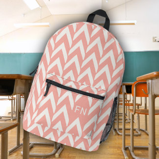 Sac À Dos Imprimé Initiales de monogramme rose moderne