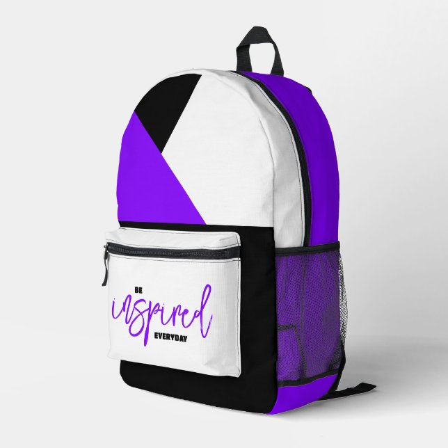 Sac À Dos Imprimé Inspirez-Vous Tous Les Jours (Coin arrière droit)