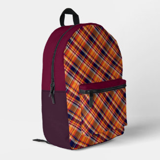 Sac À Dos Imprimé 'Irish Tartan' Pattern Backpack 