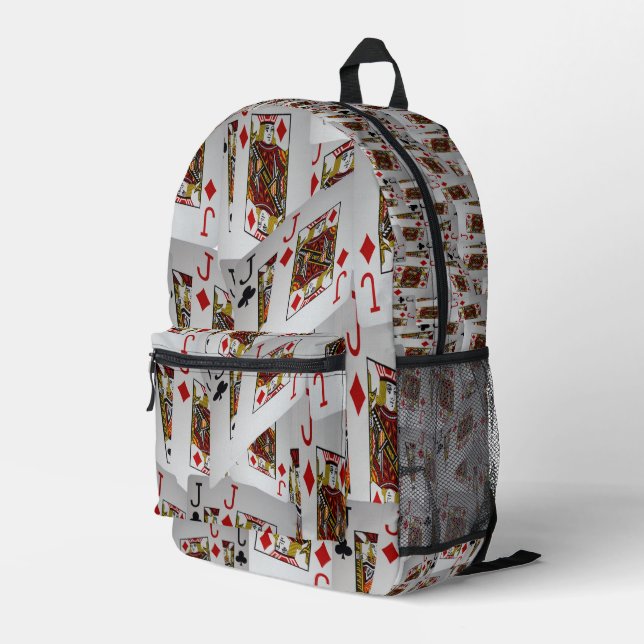 Sac À Dos Imprimé "Jack’s Wild : A Scatter of Poker Cards" (Coin arrière droit)