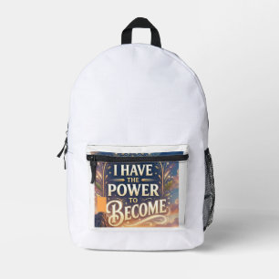 Sac À Dos Imprimé J'ai le pouvoir de devenir
