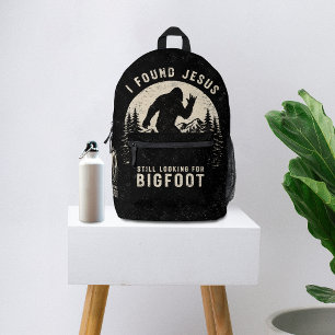 Sac À Dos Imprimé J'ai trouvé Jésus mais je cherche toujours Bigfoot