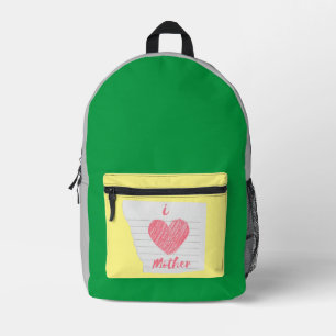 Sac À Dos Imprimé j'aime ma mère