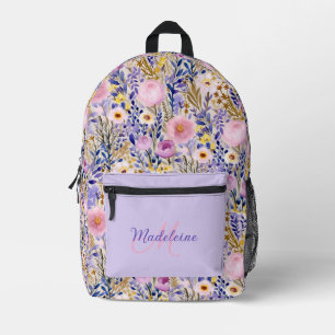 Sac À Dos Imprimé Jardin de fleurs sauvages magnifique