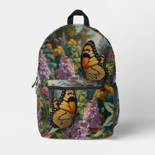 Sac À Dos Imprimé Jardin de fleurs sauvages pastel élégant avec papi