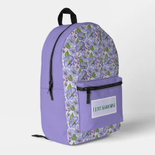 Sac À Dos Imprimé Jardin de pensées violettes