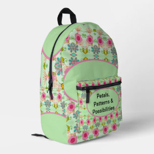 Sac À Dos Imprimé Jardin Éclectique Enchantant : Beauté Florale Dive