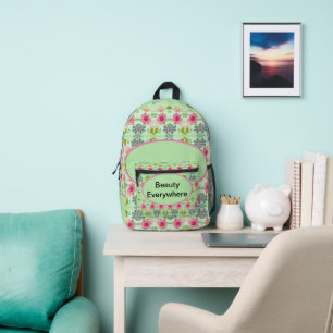 Sac À Dos Imprimé Jardin Éclectique Enchanteur : Beauté Florale Dive