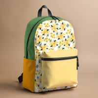 Jardin Floral Jaune Nom personnalisé Initiale
