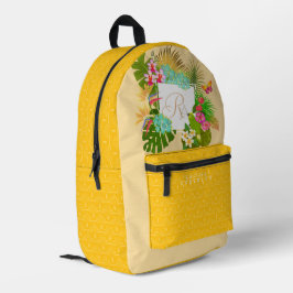Sac À Dos Imprimé Jardin tropical Monogramme Marine